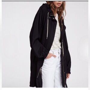 ALL SAINTS CALLA PARKA With Pockets & Drawstring Hood, EUC